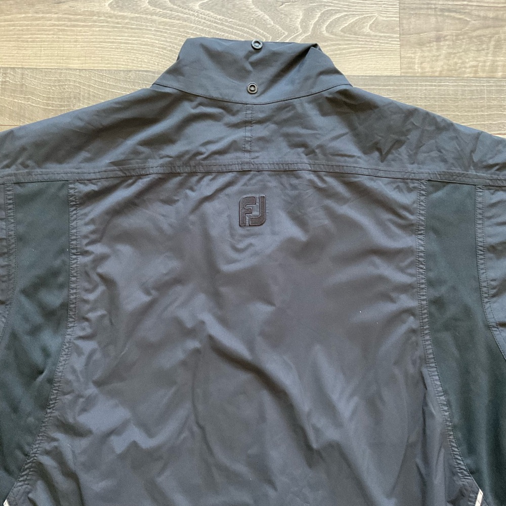 Dryjoys Footjoy FJ Golf Rain Windbreaker Jacket Men’s MEDIUM Black Full Zip - Picture 12 of 12
